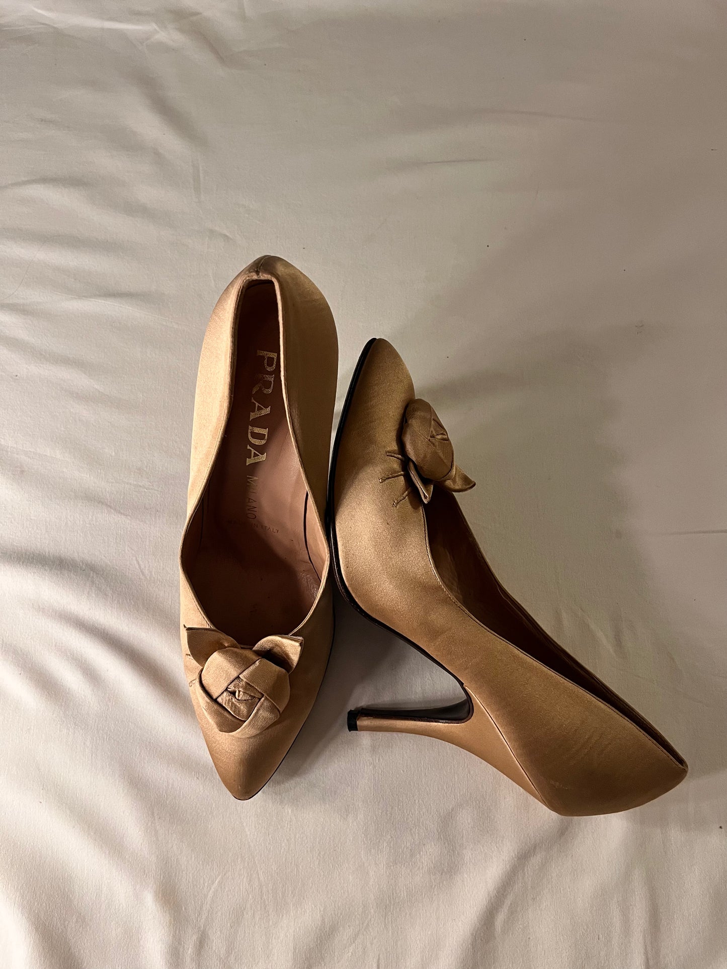 Prada iced caramel latte heel , US 8.5