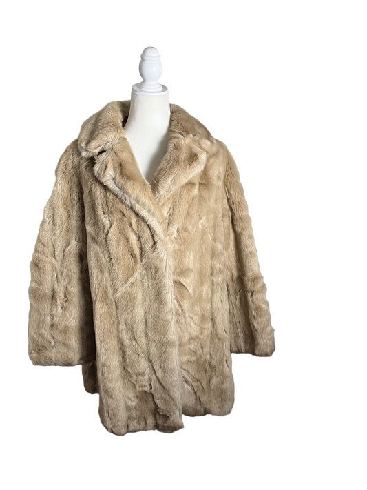 the bleach blonde | 60s vintage faux fur| size S-M
