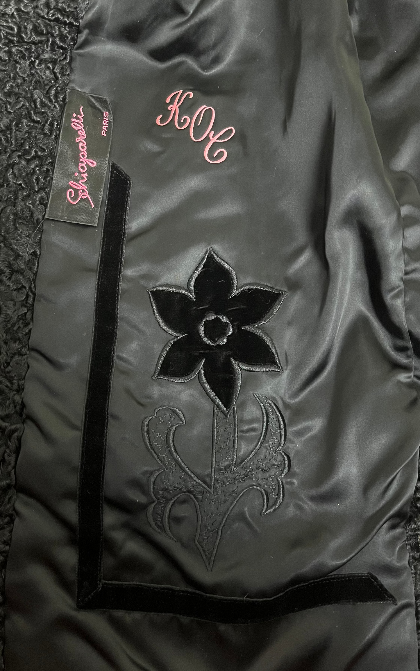 the black & white ball | 60s SCHIAPARELLI persian wool| size S