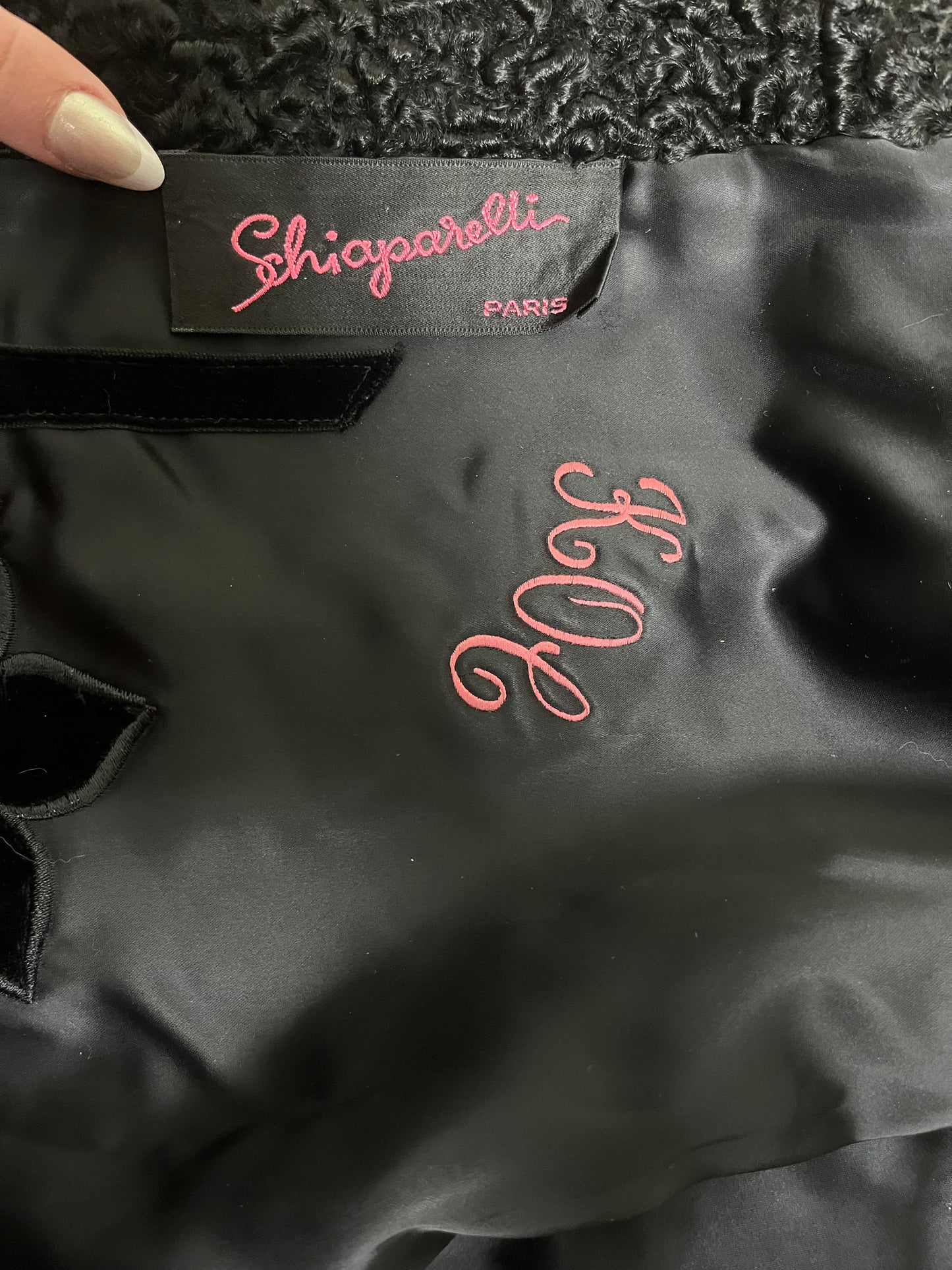 the black & white ball | 60s SCHIAPARELLI persian wool| size S