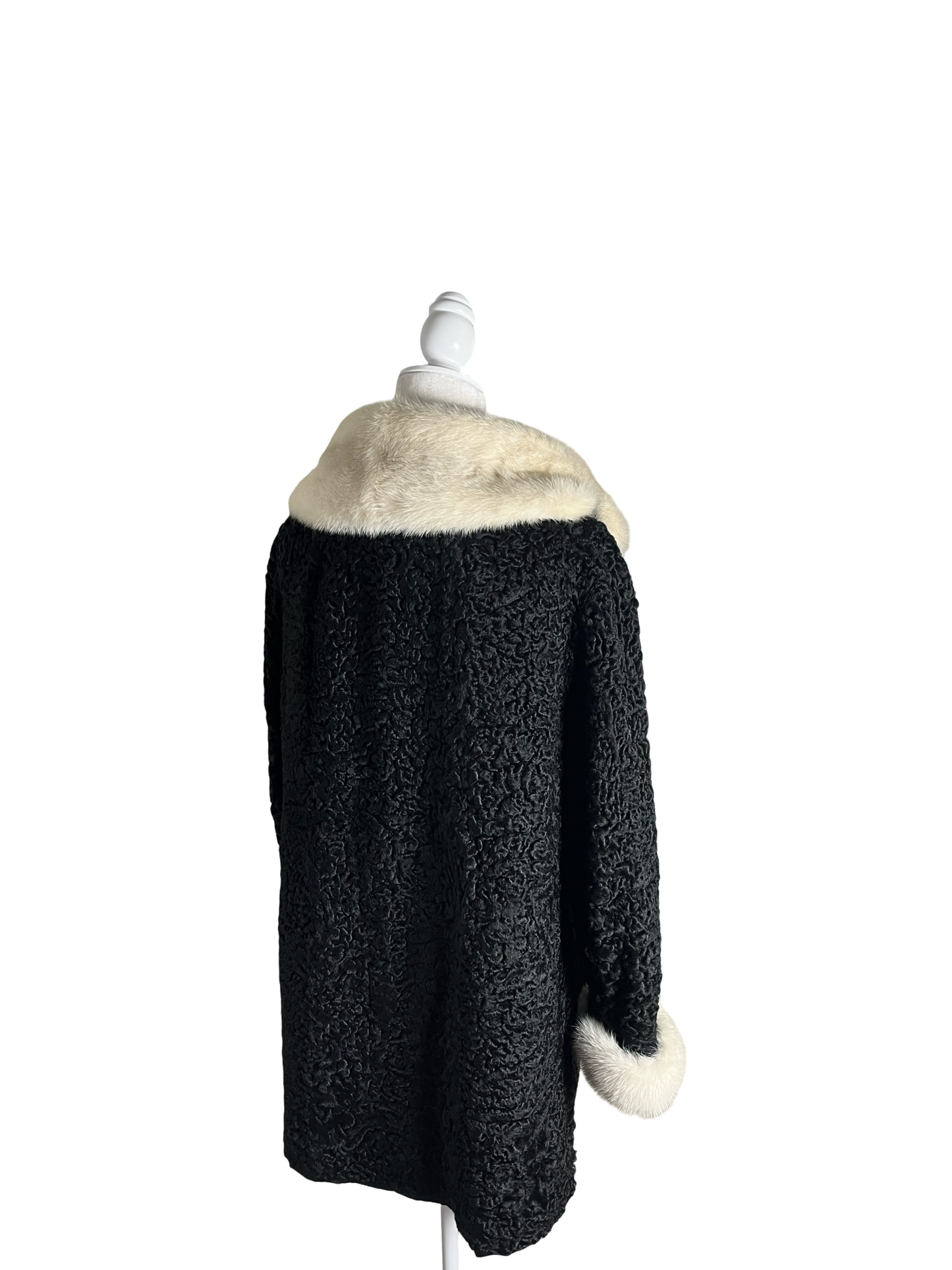 the black & white ball | 60s SCHIAPARELLI persian wool| size S
