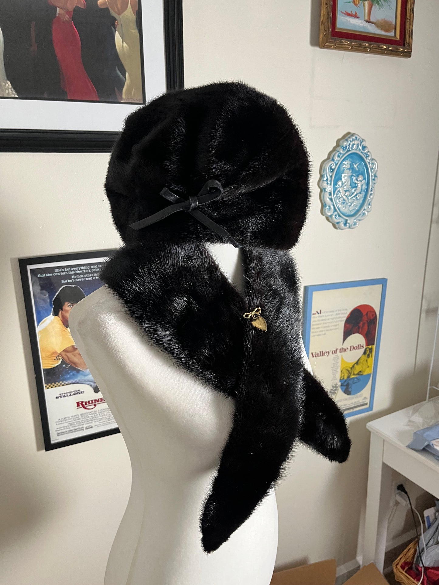 fur hat & scarf set