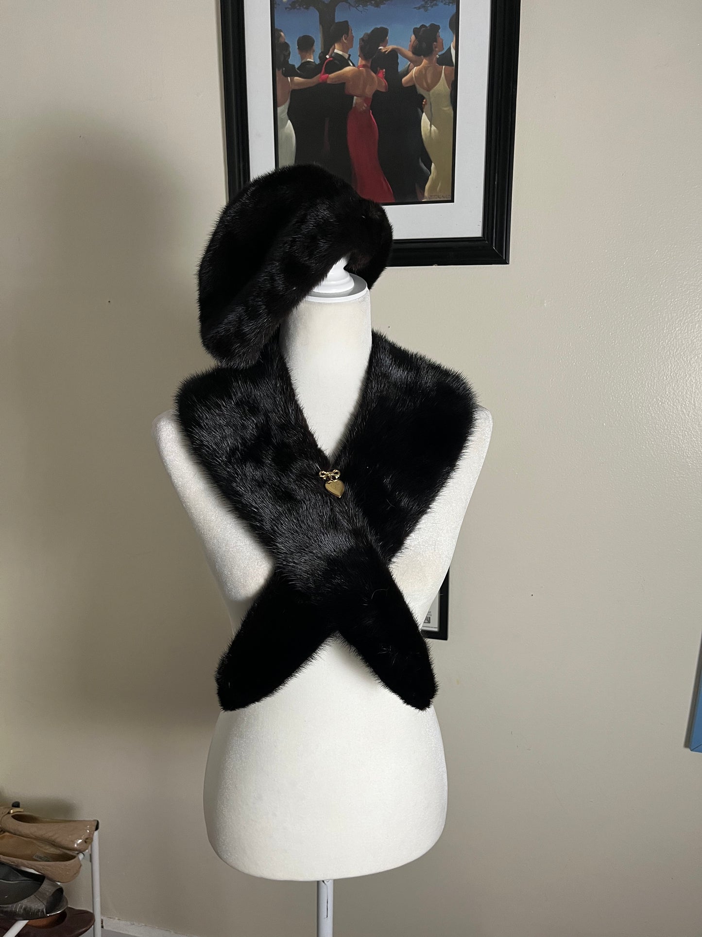 fur hat & scarf set