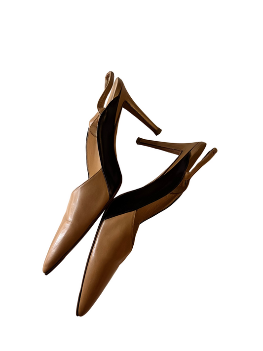 Manolo Blahnik black & tan, US 8.5