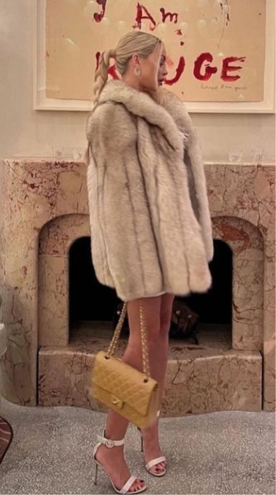 the Alia | custom | white fox fur
